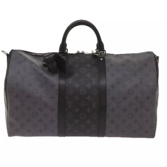 LOUIS VUITTON Eclipse Reverse Keepall Bandouliere 50 Bag M45392 LV Auth 68414A - Picture 2 of 16